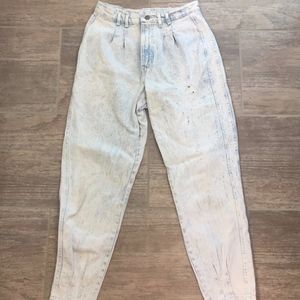 Vintage Chic Acid Washed Super High Waisted Jeans